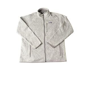 Patagonia men’s XXL gray fleece, zip up jacket, zip pockets outdoors hiking